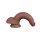 LoveToy - Dual Layered Silicone Dildo 18.5 cm (Ø 3.7 cm) - Brown
