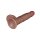 LoveToy - Dual Layered Silicone Dildo 18.5 cm (Ø 3.7 cm) - Brown