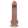 LoveToy - Dual Layered Silicone Dildo 19.5 cm (Ø 3.7 cm) - Brown