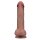 LoveToy - Dual Layered Silicone Dildo 19.5 cm (Ø 3.7 cm) - Brown