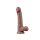 LoveToy - Dual Layered Silicone Dildo 22.5 cm (Ø 4.2 cm) - Brown