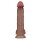 LoveToy - Dual Layered Silicone Dildo 23.5 cm (Ø 4.3 cm) - Brown