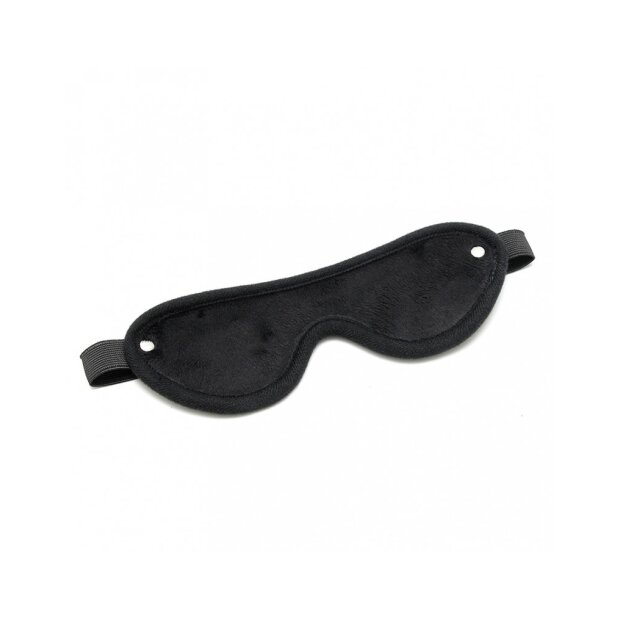 Rimba Soft Bondage Handcuffs With Mask Adjustable Black