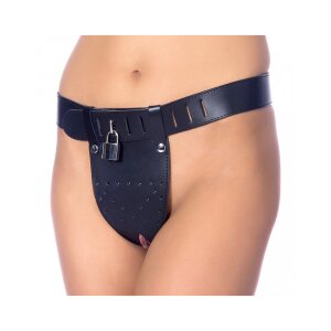 Rimba Chastity Belt with two Holes M L Black