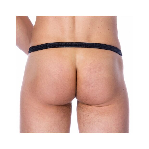 Rimba cockring with leather waistbrief black M