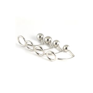 Rimba Cockring with Analplug L Silver