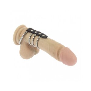 Rimba Metal Penis and Balls Rings Silver Black Ø...