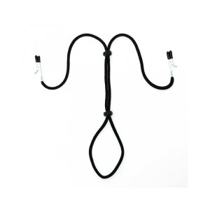 Rimba Nippelklemmen mit Schnur für Penis oder Hoden...