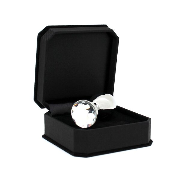 Rimba Analplug mit Kristall Silber Ø 3 cm