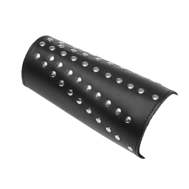 Rimba Leather Arm Cuff Decorated with Studs Black