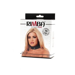 Rimba Halsband verziert mit Ring Schwarz M-L