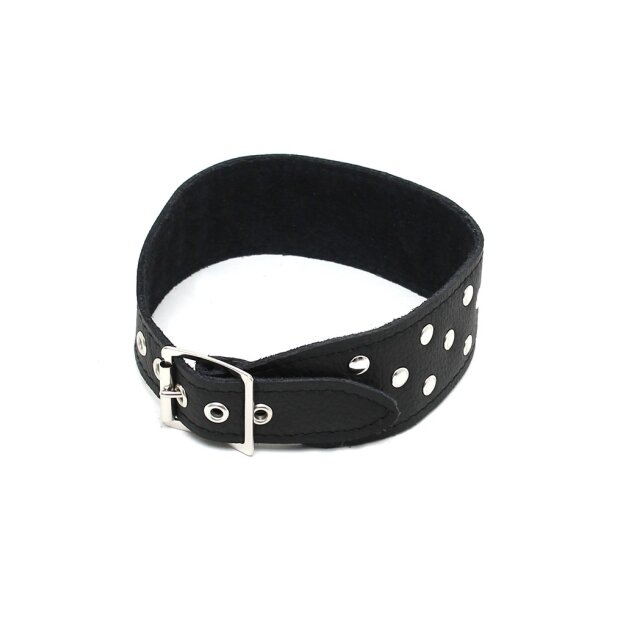 Rimba Collar Decorated with Studs Black S-M