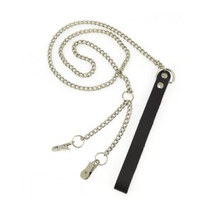 Rimba Brust- oder Schamlippenklammer mit Kette Schwarz...