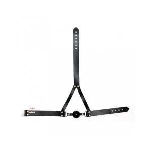 Rimba Ball Gag mit Kopfriemen Schwarz Ø 4,4 cm