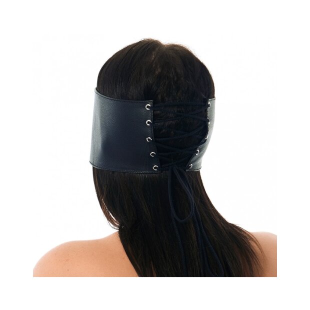 Rimba Eye Mask with Lacing on the Back Black