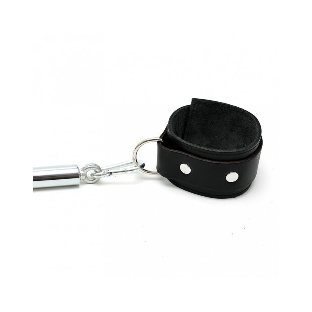 Rimba Menottes de cheville avec barre d’écartement réglable Noir Argent 55-85 cm