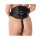 Rimba - Lace-up waistcorset complete with straps, ring and silicone dildo (3,5 x 13 cm) - L