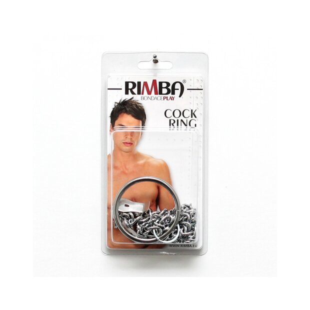 Rimba Breast Clamps with Chain and Cock Ring Silver Ø 5 cm