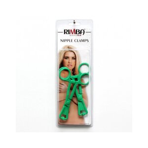 Rimba Nippelklemmen in Scheren-Form Grün 2 Stück