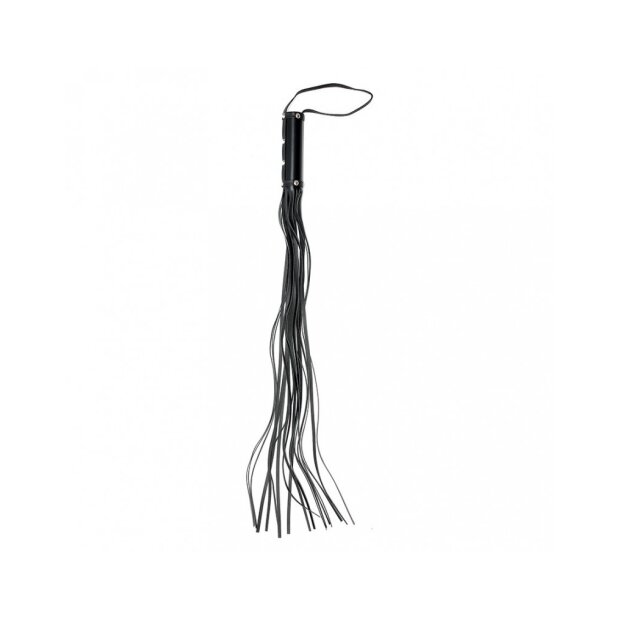 Rimba Bondage Play Whip with 19 Strings (80 cm) Black
