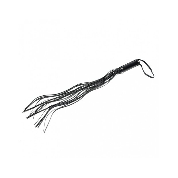 Rimba Bondage Play Whip with 19 Strings (80 cm) Black