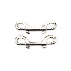 Rimba Double Carabiner Hooks Silver 2 Pieces