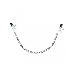 Rimba Verstellbare Nippelklemmen mit Kette Silber 2...