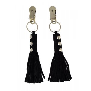 Rimba Nipple clamps with little leather whip attached