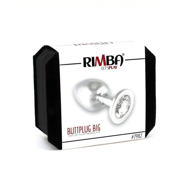 Rimba Plug anal avec Cristal Argent Ø 4 cm