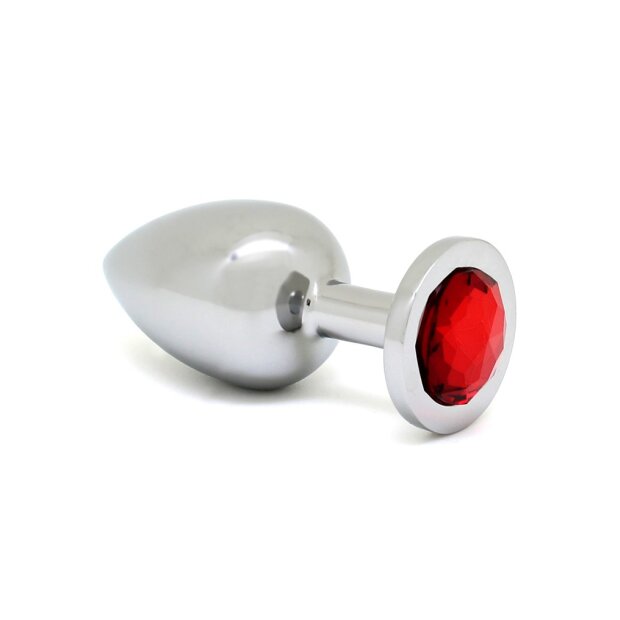 Rimba Plug anal avec Cristal Argent Rouge Ø 4 cm