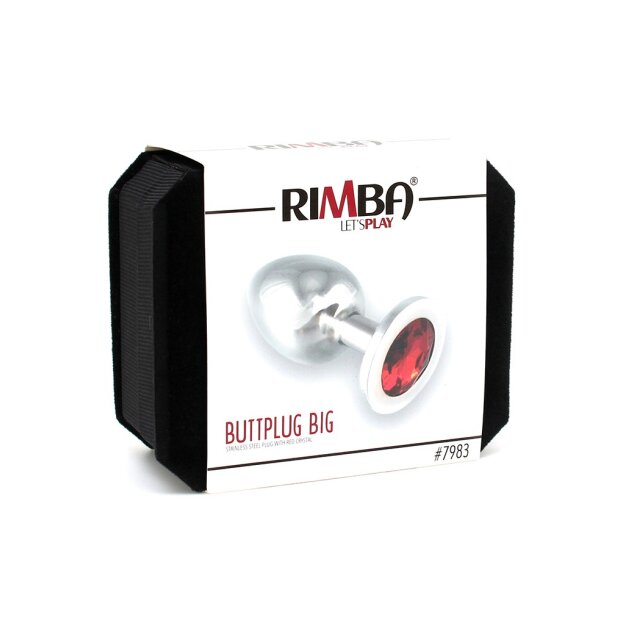 Rimba Plug anal avec Cristal Argent Rouge Ø 4 cm