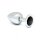 Rimba Plug anal avec Cristal Argent Noir Ø 4 cm