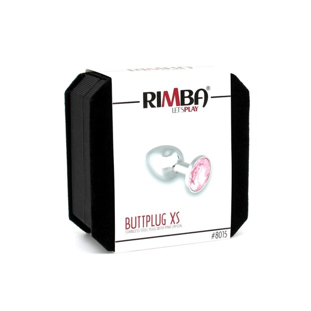 Rimba Analplug mit Kristall Silber Rosa Ø 2,4 cm