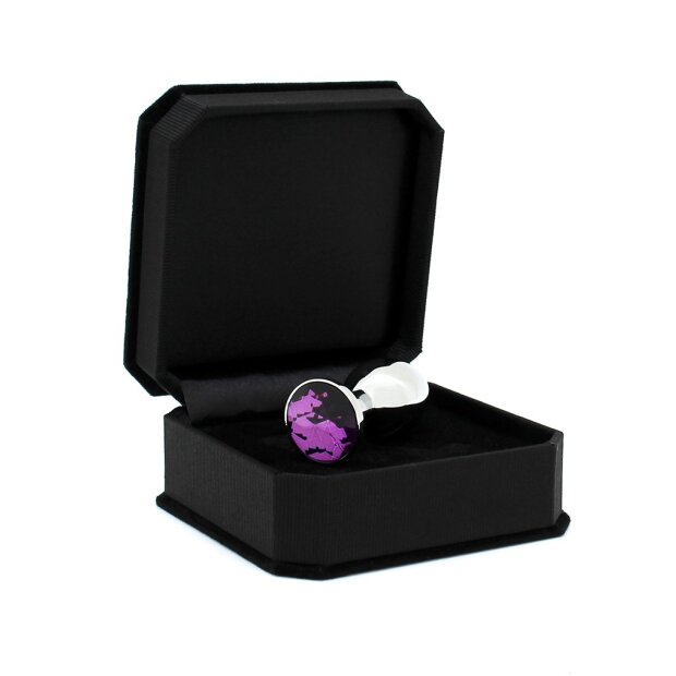 Rimba Plug anal avec Cristal Argent Violet Ø 2,4 cm
