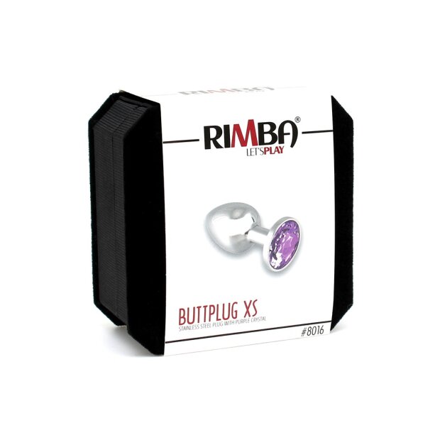 Rimba Plug anal avec Cristal Argent Violet Ø 2,4 cm