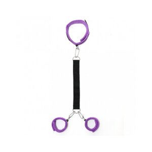 Rimba Soft Bondage Halsband mit Handfessel Mehrfarbig