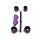Rimba Set de menottes souples mains à chevilles avec masque 4 pièces Violet Noir