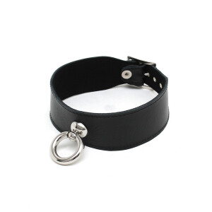 Rimba Halsband mit Ring Schwarz 32-38 cm