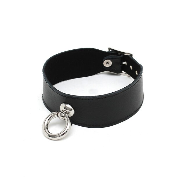 Rimba Halsband mit Ring Schwarz 38-44 cm