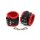 Rimba Padded Ankle Cuffs Black Red