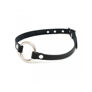 Rimba Mundknebel mit O-Ring Schwarz Silber Ø 5 cm