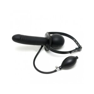 Rimba Aufblasbarer Knebel mit Pumpe Schwarz