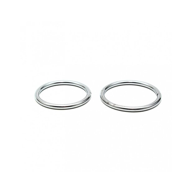 Rimba 2-Piece Metal Cock Ring Set Silver Ø 3.0-3.5 cm