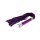 Rimba Flogger en suédine avec poignée en verre Violet Argent 58 cm