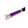 Rimba Flogger en suédine avec poignée en verre Violet Argent 58 cm