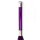 Rimba Flogger en suédine avec poignée en verre Violet Argent 58 cm