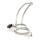 Rimba Verrou de Pénis avec Tube Urétral Courbé Argent Ø 5 cm