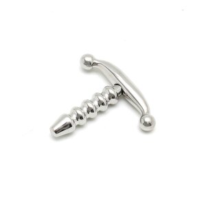 Rimba Plug Urétral Strié Argent 9 mm