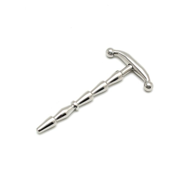 Rimba Ribbed Urethral Sound Silver 7 mm