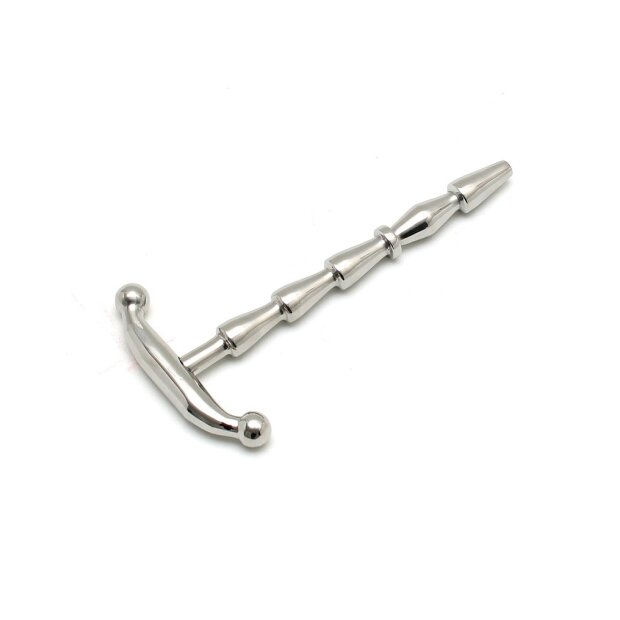 Rimba Ribbed Urethral Sound Silver 7 mm